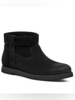 Ugg Plush NWOT Josefene Cuff Boot In Black Booties Sz 8